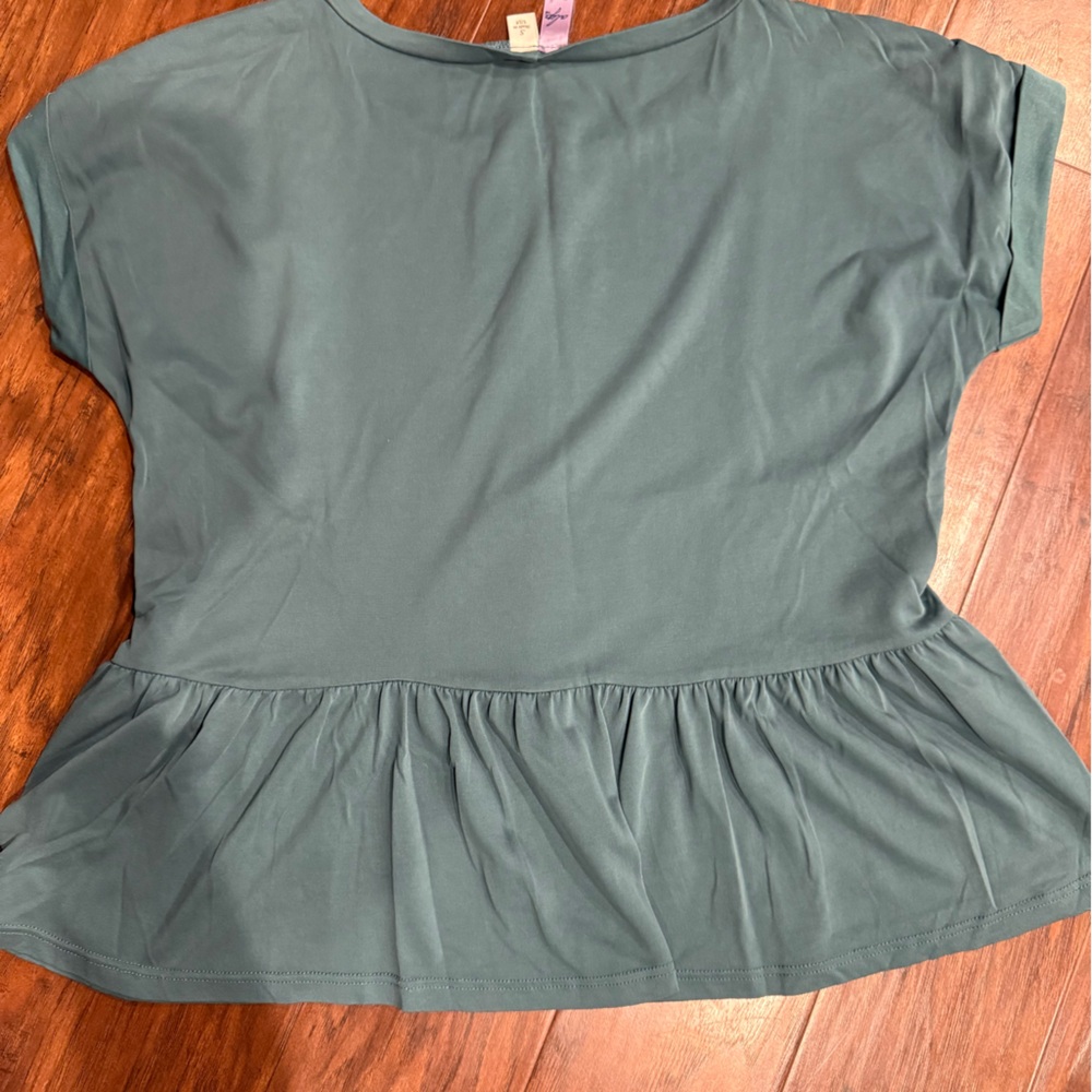 Alya Teal Peplum Blouse